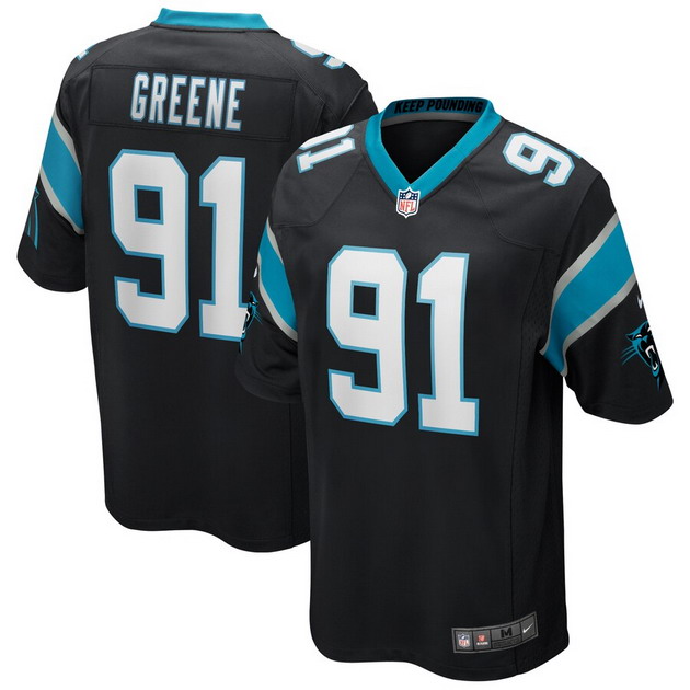 mens nike kevin greene black carolina panthers game retired player jersey